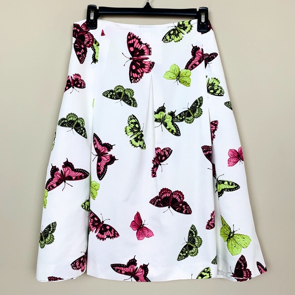Talbots Dresses & Skirts - TALBOTS Silk Blend Butterfly Print Pleated Skirt